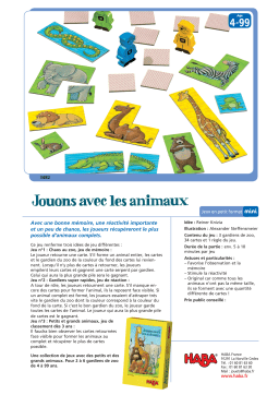 Haba 3482 jouons avec les animaux Manuel utilisateur