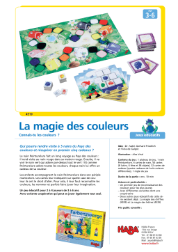 Haba 4519 la magie des couleurs Manuel utilisateur