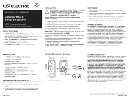 usi USB2R2WH20A36 A USB Charger 20 Amp Tamper Resistant Duplex Receptacle Wall Outlet Manuel du propriétaire