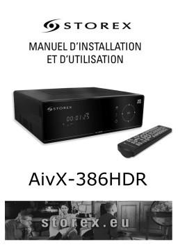 Storex AivX-386HDR DVB-T Recorder Manuel du propriétaire