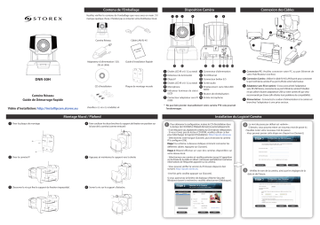 Manuel utilisateur | Storex DNR-30H IP Camera Guide de démarrage rapide | Fixfr