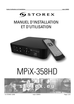 Storex mpix 358HD Multimedia hard disk Manuel du propriétaire