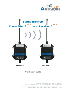 ADEUNIS ARF20 - Analog Guide de démarrage rapide
