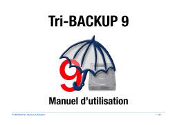 Tri-Edre Tri-BACKUP Manuel utilisateur