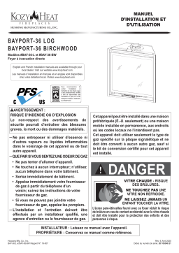 Kozyheat Bayport 36 Gas Fireplace Manuel du propriétaire