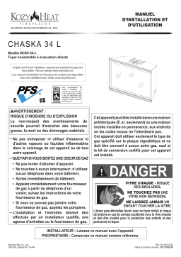 Kozyheat Chaska 34 Gas Insert Manuel du propriétaire