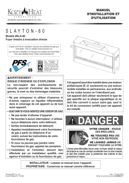 Kozyheat Slayton 60 Gas Fireplace Manuel du propriétaire