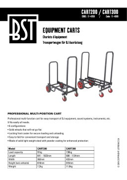 BST CART300 PROFESSIONAL MULTI-POSITION CART Manuel du propriétaire