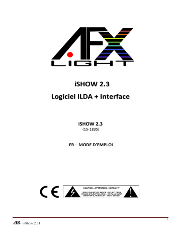 afx light LAS-ISHOW64 ILDA SOFTWARE Manuel du propriétaire | Fixfr