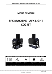 afx light CO2JET CO2 JET STAGE EFFECT Manuel du propri&eacute;taire