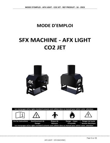 afx light CO2JET CO2 JET STAGE EFFECT Manuel du propriétaire | Fixfr