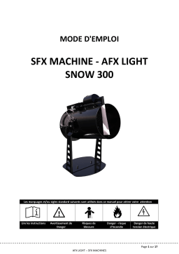 afx light SNOW300 SNOW MACHINE Manuel du propriétaire