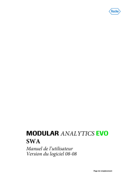 Roche MODULAR ANALYTICS Core Manuel utilisateur