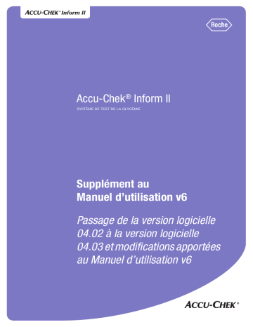 Roche ACCU-CHEK Inform II Manuel utilisateur | Fixfr