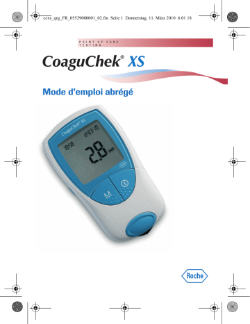 Roche CoaguChek XS Manuel utilisateur | Fixfr