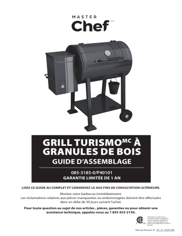 Master Chef Grill Turismo Pellet Grill Manuel utilisateur | Fixfr