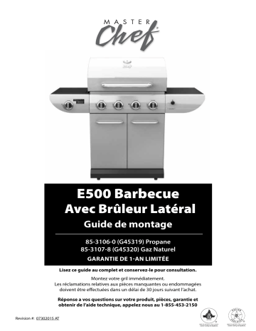 Master Chef E500 Manuel utilisateur | Fixfr