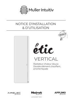 Noirot Etic Vertical Radiateur Manuel utilisateur