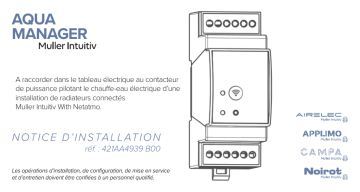 Noirot Aqua Manager Pilotage à distance Manuel utilisateur | Fixfr