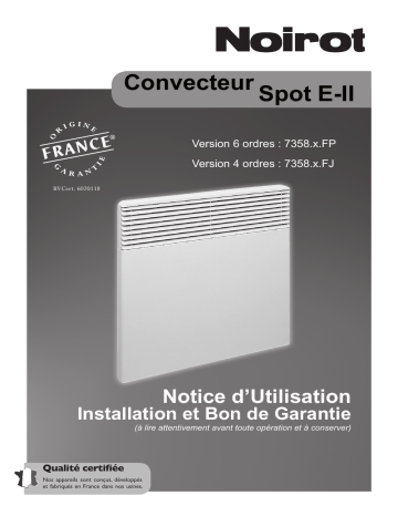 Convecteur Spot D-4 | Noirot Convecteur Spot D-6 Autres solutions de chauffage Manuel utilisateur | Fixfr