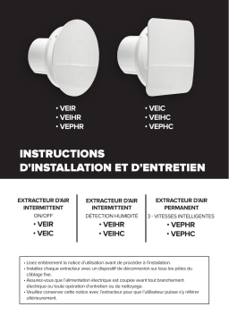 Noirot Extracteur d'air Rond Détection d'humidité Ventilation Manuel utilisateur