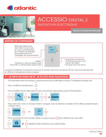 Atlantic ACCESSIO DIGITAL Manuel du propriétaire | Fixfr