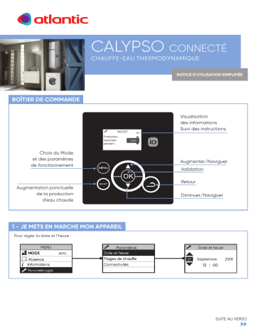 Atlantic CALYPSO CONNECTE Manuel du propriétaire | Fixfr