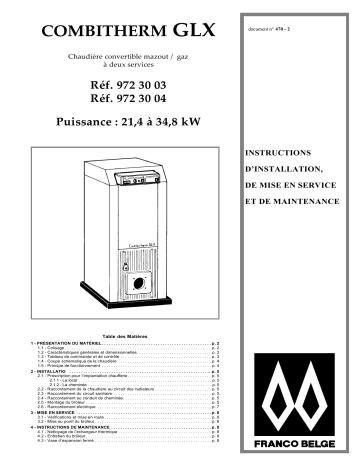 Atlantic COMBITHERM GLX 03 04 Manuel utilisateur | Fixfr