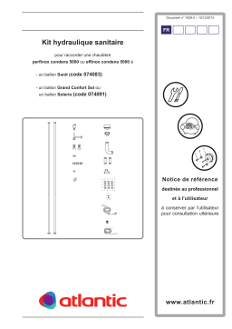 Atlantic KIT RACCORDEMENT SANITAIRE 074083 074091PERFINOX EFFINOX 5000 Manuel du propriétaire