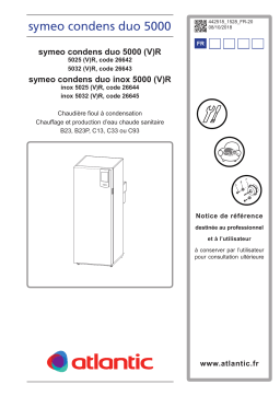 Atlantic SYMEO CONDENS DUO 5000 Manuel utilisateur