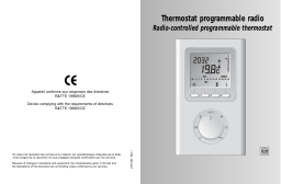 Atlantic THERMOSTAT D'AMBIANCE RADIO PROGRAMMABLE Manuel utilisateur