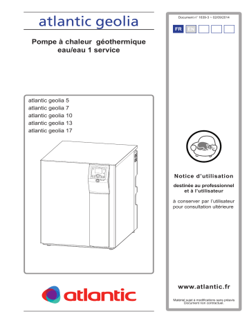 Atlantic GEOLIA 1639-3 Manuel du propriétaire | Fixfr