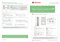 Atlantic SIMPLIFIÉE ALFEA EXTENSA ET EXCELLIA DUO AI Manuel du propriétaire