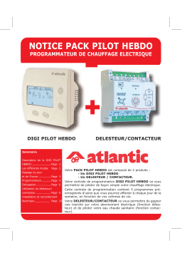 Atlantic PACK PILOT HEBDO Manuel du propriétaire