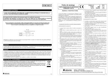 Installation manuel | Atlantic AGP 80 Guide d'installation | Fixfr