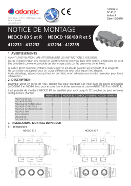 Atlantic NEOCD 80 S/R - NEOCD 160/80 R/S Guide d'installation