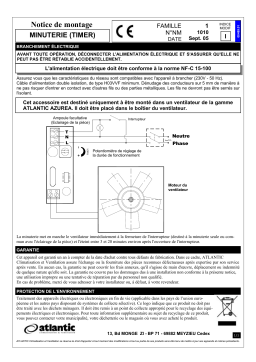 Atlantic Timer AZUREA Guide d'installation