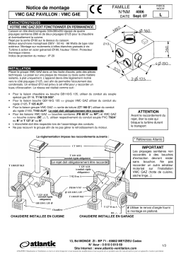 Atlantic VMC G4E Guide d'installation