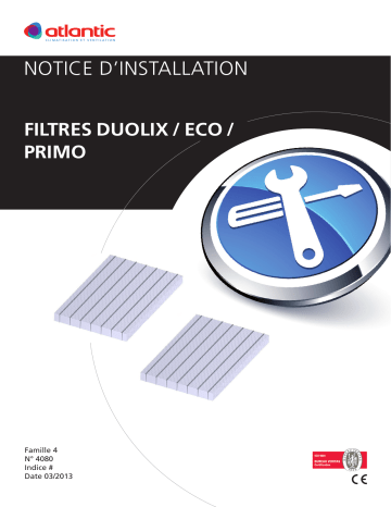 Installation manuel | Atlantic filtres DUOCOSY - DUOCOSY HR ECO Guide d'installation | Fixfr