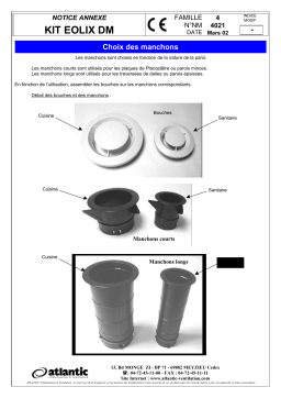 Atlantic EOLIX SF manchons Manuel utilisateur