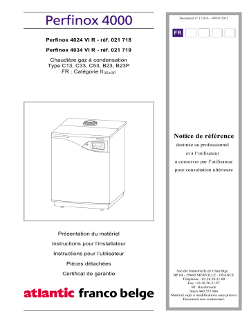 Atlantic PERFINOX 4000 VIR Manuel du propriétaire | Fixfr