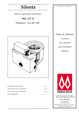 Atlantic SILENTA 12725 Manuel du propriétaire