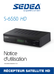 SEDEA HD S-6550HD - C Adaptateur TNT Manuel utilisateur