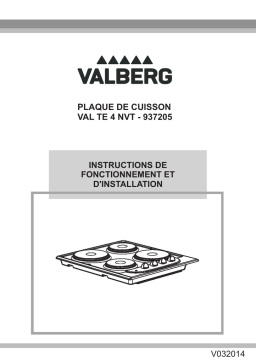 Valberg VAL TE 4 NVT noire DE CUISSON Manuel utilisateur