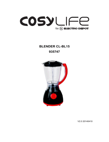 Manuel du propriétaire | COSYLIFE CL-BL15 noir 1.5L Blender Manuel utilisateur | Fixfr