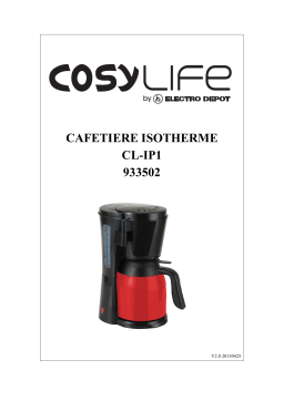 COSYLIFE CL-IP1 noire/rouge Cafetière filtre Manuel utilisateur