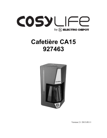 Manuel du propriétaire | COSYLIFE CA15 rouge et noire Cafetière filtre Manuel utilisateur | Fixfr