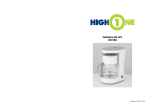 High One HO-FP1 blanche 1,3L Cafeti&egrave;re filtre Manuel utilisateur