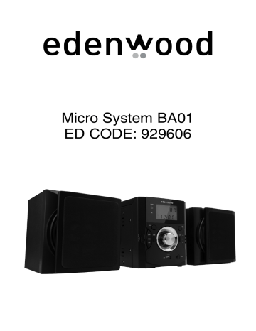 Manuel du propriétaire | EDENWOOD BA-01 Chaîne Hi-Fi Manuel utilisateur | Fixfr