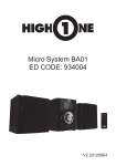 High One BA01 Cha&icirc;ne Hi-Fi Manuel utilisateur